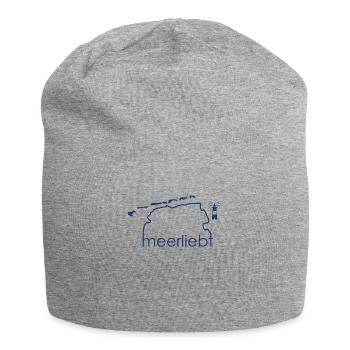 Meerliebt Ostfriesland Ostriesische Inseln - Jersey-Beanie - Grau meliert - Vorne