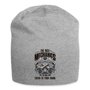 Car Mechanic Cars Lover Mechanics Garage - Jersey Beanie - heather grey - Front