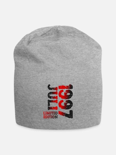 1997 Juli Limited Edition Geburtstag Geschenk - Jersey-Beanie - Grau meliert