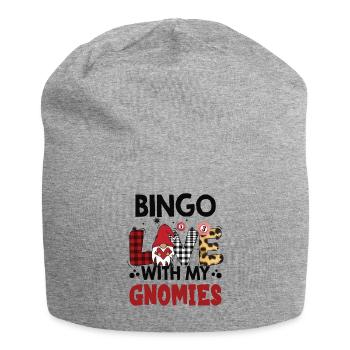 Bingo Liebe Mit Meinen Gnomies Buffalo Plaid Bingo - Jersey-Beanie - Grau meliert - Vorne
