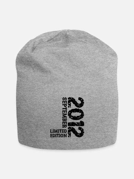 2012 September Limited Edition 11. Geburtstag Deko - Jersey-Beanie - Grau meliert