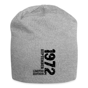 1972 September Limited Edition 51. Geburtstag Deko - Jersey-Beanie - Grau meliert - Vorne