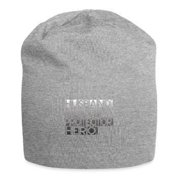 Mari Papa Protecteur Héros Fête des pères - Bonnet en jersey - gris chiné - Devant