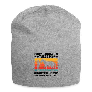 American Quarter Horse Equestrian Horse Lover Hors - Bonnet en jersey - gris chiné - Devant