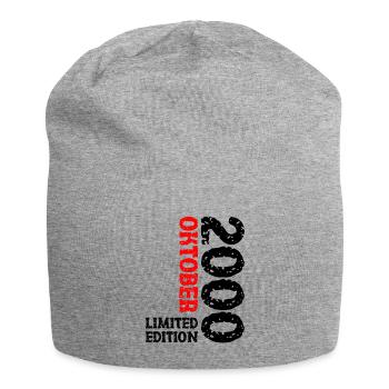 2000 Oktober Limited Edition 23. Geburtstag Deko - Jersey-Beanie - Grau meliert - Vorne