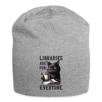 Bibliotheken Sind Für Alle Da Bibliothekar - Jersey-Beanie - Grau meliert - Vorne