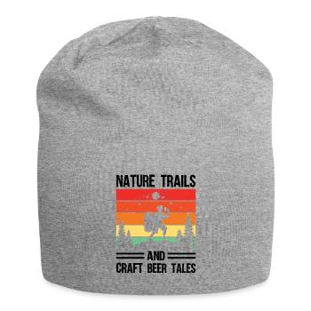 Wandern Wanderer Natur Trekking Outdoor Bergsteigerin - Jersey-Beanie - Grau meliert - Vorne