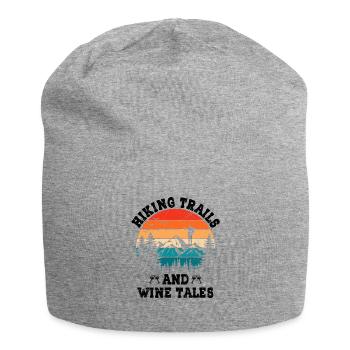 Hiking Nature Mountaineering Trekking Outdoor Hike - Jersey Beanie - heather grey - Front