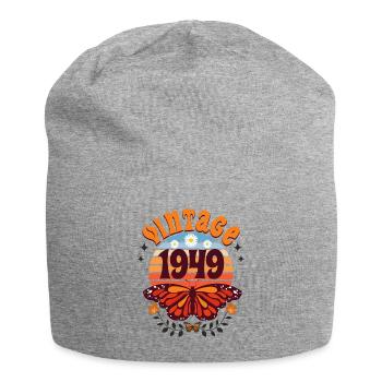 Papillon Année 1949 Femme 75 Ans Anniversaire - Bonnet en jersey - gris chiné - Devant