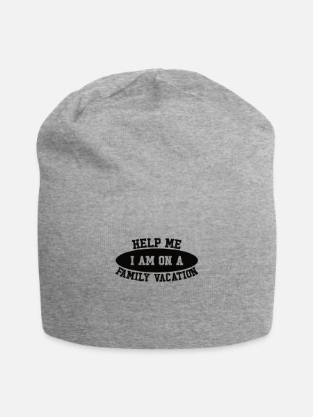 Help, I'm on a family vacation - Jersey Beanie - heather grey