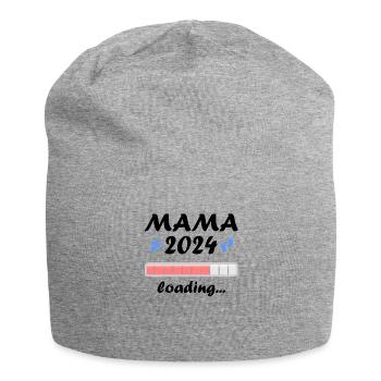Mama 2024 Loading Schwangerschaft Bekanntgabe Baby - Jersey-Beanie - Grau meliert - Vorne