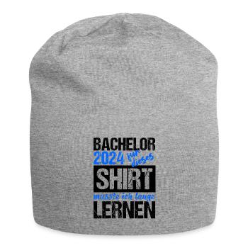 Bachelor 2024 Lange Genug Gelernt Lasst Uns Feiern - Jersey-Beanie - Grau meliert - Vorne