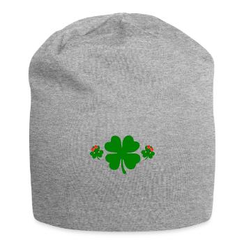 Accessoires de la Saint-Patrick Irlande Shamrock décoration - Bonnet en jersey - gris chiné - Devant