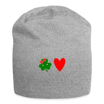 Accessoires de la Saint-Patrick Irlande Shamrock décoration - Bonnet en jersey - gris chiné - Devant
