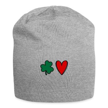 Accessoires de la Saint-Patrick Irlande Shamrock décoration - Bonnet en jersey - gris chiné - Devant