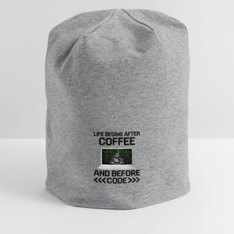Café Codage Programmeur Codeur Développeur Nerd Coff Bonnet en jersey