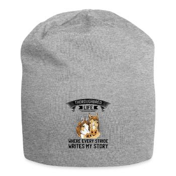 Vollblut Pferderennen Reiten Reitpferde - Jersey-Beanie - Grau meliert - Vorne