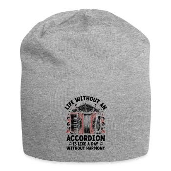 Life Without An Accordion Is Like A Day Without Ha - Jersey Beanie - heather grey - Front