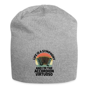 Life Is A Symphony And I'm The Accordion Virtuoso - Jersey Beanie - heather grey - Front
