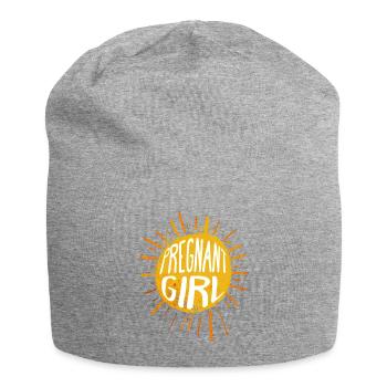 Sommerschwangerschaftsankündigung Schwangere Mutter - Jersey-Beanie - Grau meliert - Vorne