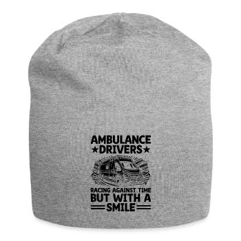 Ambulance Drivers Racing Against Time But With A S - Jersey Beanie - heather grey - Front