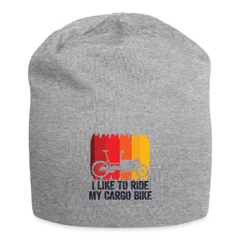 I like to ride my Cargo-bike Cargobike - Jersey Beanie - heather grey - Front