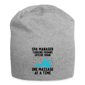 Gestionnaire de SPA Emploi Bien-être Drôle Gestion de SPA Sayi - Bonnet en jersey - gris chiné - Devant