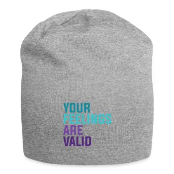 Your Feelings Are Valid - Jersey Beanie - heather grey - Front
