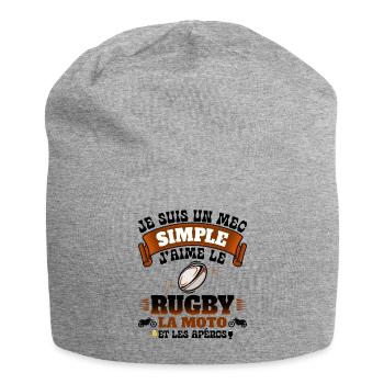 Motard Rugbyman Rugby Apéro Et Moto - Bonnet en jersey - gris chiné - Devant