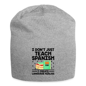 Foreign Language Teacher School Languages Teachers - Jersey Beanie - heather grey - Front