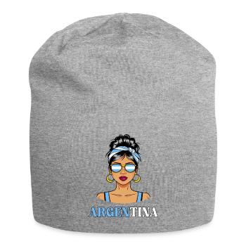 Drapeau Argentine Femme Argentine - Bonnet en jersey - gris chiné - Devant