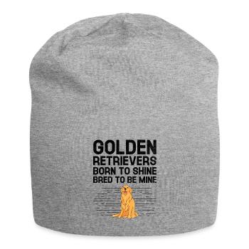 Golden Retrievers Born To Shine Bred To Be Mine GR - Jersey Beanie - heather grey - Front