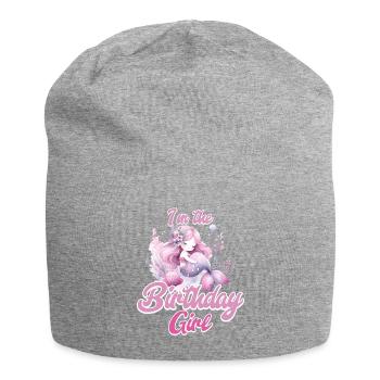 Femme Anniversaire Fille Sirène - Bonnet en jersey - gris chiné - Devant