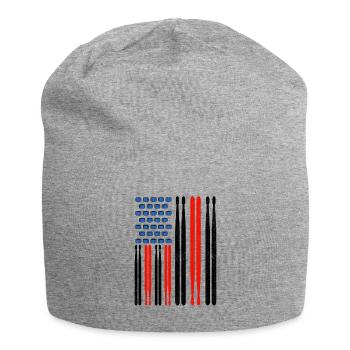 Drapeau américain tambour Patriot Tambour Mélomane Dru - Bonnet en jersey - gris chiné - Devant