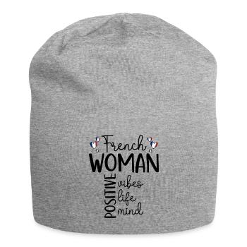 Positive Girl French Woman - Jersey Beanie - heather grey - Front