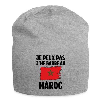 J'Me Barre au Maroc Voyage Cadeau - Bonnet en jersey - gris chiné - Devant