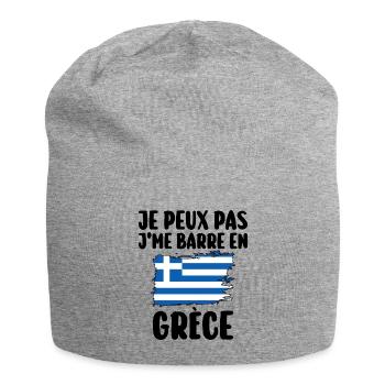 J'Me Barre En Grèce Voyage Cadeau - Bonnet en jersey - gris chiné - Devant