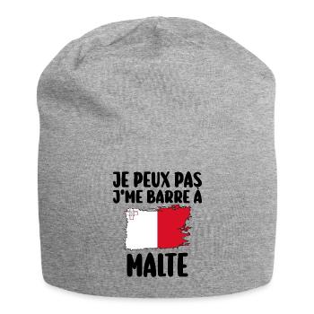 J'Me Barre à Malte Voyage Cadeau - Bonnet en jersey - gris chiné - Devant