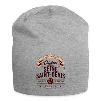 Département Seine-Saint-Denis, Frankreich - Jersey-Beanie - Grau meliert - Vorne