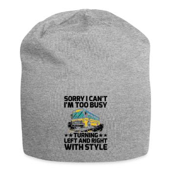 Sorry I Can't I'm Too Busy Turning Left And Right - Jersey Beanie - heather grey - Front