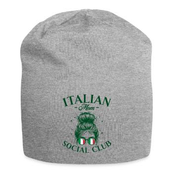 Mama Social Club Italienische Mama - Jersey-Beanie - Grau meliert - Vorne