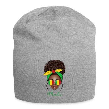 Femme Mali Fille Malienne - Bonnet en jersey - gris chiné - Devant