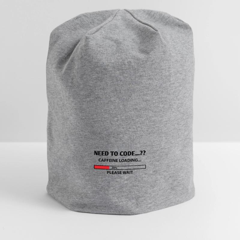 Need To Code Caffeine Loading Please Wait Develope Jersey-Beanie