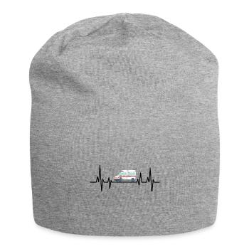 Heartbeat Ambulance Driver EMS Paramedic Drivers P - Jersey Beanie - heather grey - Front