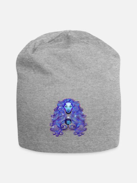 Jungfrau Virgo Zodiac Sternzeichen - Jersey-Beanie - Grau meliert