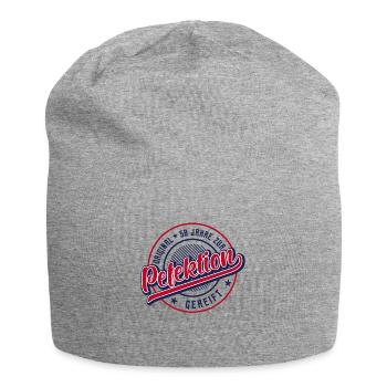 50. Geburtstag Geschenk zum 50. Geburtstag - Jersey-Beanie - Grau meliert - Vorne