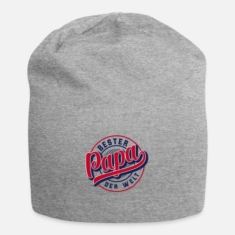 Bester Papa der Welt - Jersey-Beanie - Grau meliert