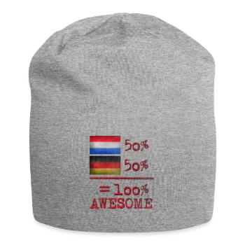 moitié allemand moitié néerlandais - Bonnet en jersey - gris chiné - Devant