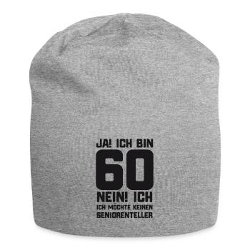 60. Geburtstag lustiger Spruch zum sechzigsten - Jersey-Beanie - Grau meliert - Vorne