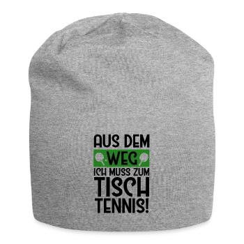 Aus Dem Weg Ich Muss Zum Tischtennis - Tischtennis - Jersey-Beanie - Grau meliert - Vorne